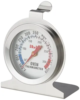 Ofenthermometer aus Edelstahl, 7x6 cm, analog, 250 °C