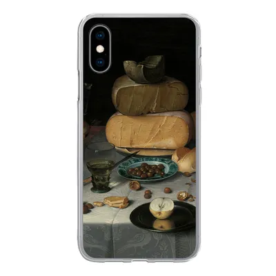 Produktbild von MuchoWow® Handyhülle Schutzhülle Hülle für iPhone X Stilleben mit Käse - Gemälde von Floris Claesz. van Dijck Silikon Softcase Handy Hülle - Handyhülle