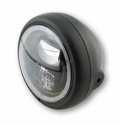 Produktbild von HIGHSIDER 5 3/4 Zoll LED-Scheinwerfer PECOS TYP 7 mit Standlichtring, schwarz matt für