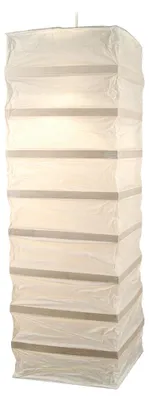 Produktbild von Pendelleuchten - Papierschirm für Glattmantelpendel "PEPPU", Hängelampe aus Papier in weiß, 100 cm hoch, Ø 30 cm, E27-Fassung