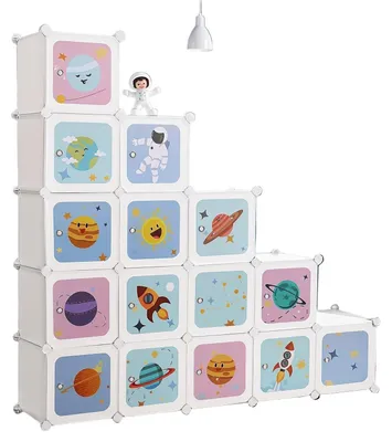 Productafbeelding van Opbergrek voor kinderen met ruimtemotief – 123 x 31 x 123 cm