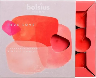 Zdjęcie produktu dla Bolsius tea lights True Love - 18 podgrzewaczy na romantyczne chwile