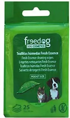Obrázok produktu pre Freedog Fresh Essence čistiace obrúsky pre domáce zvieratá 25 kusov zelená zelená jedna veľkosť
