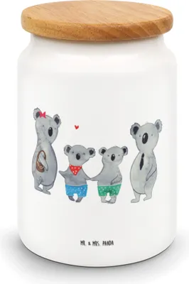 Produktbild von Mr. & Mrs. Panda Dose Koala Familie zwei - Weiß - Geschenk, Kaffeedose, Koalabär, Vorratsdose, Muttertag, Vorratsbehälter, zuckerdose, Keksdose, behälter
