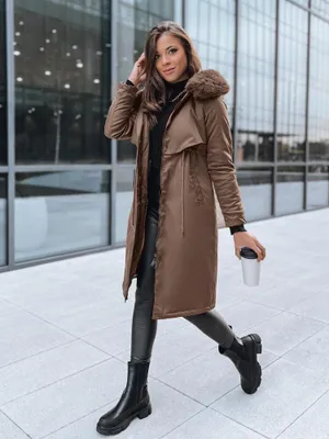 Zdjęcie produktu dla Damska kurtka zimowa parka LUSTER coffee M