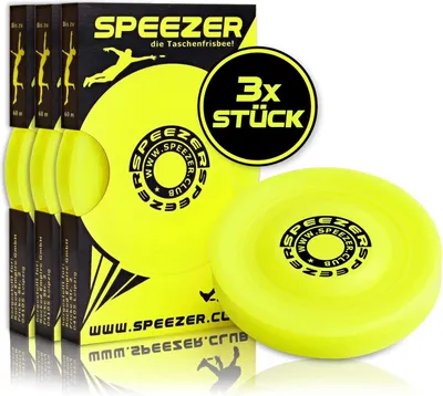 Zdjęcie produktu dla Mini Frisbee Zestaw 3-częściowy, Żółty Dysk do Rzucania, Miękki Silikonowy Guma, do Aktywności na Świeżym