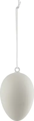 Produktbild von BRUBAKER Ostereier 6 cm Kunststoff matt weiß mit Aufhängern - naturgetreue Optik - 50er-Set
