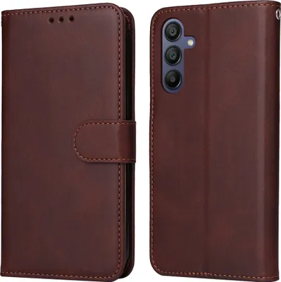 Produktbild von Mobigear Wallet  Samsung Galaxy A16 Hülle Klapphülle Geldbörse - Braun
