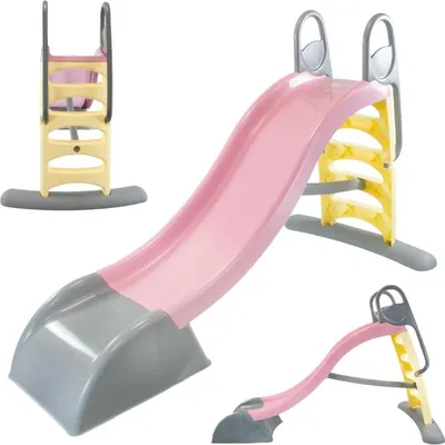 Zdjęcie produktu dla Mochtoys | Zjeżdżalnia dla dzieci - 180 cm - Różowa - Zjeżdżalnia wodna - Stabilna i bezpieczna do ogrodu