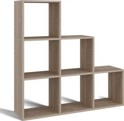 Obrázek produktu pro Topeshop STEP SONOMA 3X3, Dub sonoma, 6 police/polic, Dřevotřískové desky, Dřevotřískové desky, ABS (akrylonitril-butadien-styren), 1150 mm