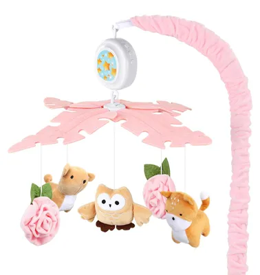 Baby-Mobile mit Musik, Licht & 360°-Rotation, rosa