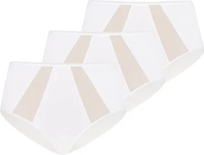 Immagine prodotto di Teyli confezione da 3: Slip a vita alta in cotone Vicky Female 1125-3 bianco M