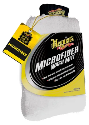 Produktbild von Meguiar's Microfiber Wash Mitt, Auto, Trockentuch, Exterior, Weiß, 113 g, 1 Stück(e)