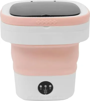 Produktbild von Mini Waschmaschine X13 - Tragbare Reisewaschmaschine - 12 L Fassungsvermögen - 3 Waschprogramme - Mit Ablaufschlauch Und Trockenkorb - EU Stecker 220 V - Rosa