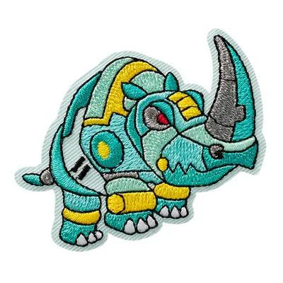 Produktbild von Mono Quick 10381 Nashorn Roboter Bügelbild, Patch, ca. 4,2 x 5,8 cm Applikation