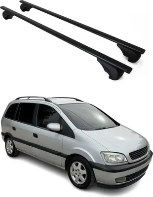 Produktbild von Dachträger Grundtäger für Opel Zafira A 1999-2005 75kg Metall Schwarz 2 tlg