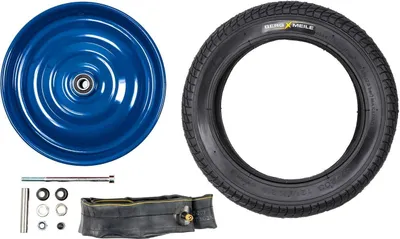 Produktbild von 12 1/2 Zoll Laufrad Scheibenrad SET Radsatz 57-203 Reifen Schlauch AV 45° Blau