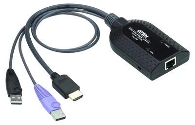 Image de ATEN Adaptateur KVM de média virtuel HDMI USB (prend en charge lecteur de carte à puce et désembeddeur audio)