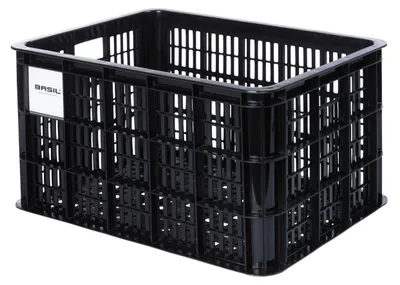 Image de Caisse à vélo recyclée Basil M 29,5 litres 33 x 44 x 27 cm Noir