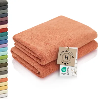 Produktbild von Duschtücher 2er Set, 70x140 cm, orange, Baumwolle