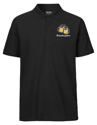 Produktbild von Huuraa Herren Polo Shirt Bataillonsführer Schützenfest XXL Black Bio Baumwolle Fairtrade Poloshirt Geschenkidee