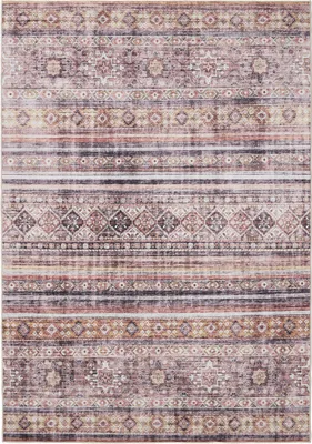 Produktbild von benuta Waschbarer Vintage Teppich George Multicolor/Pink 140x200 cm Wohnzimmerteppich Schlafzimmer weich orientalisch Rechteckig