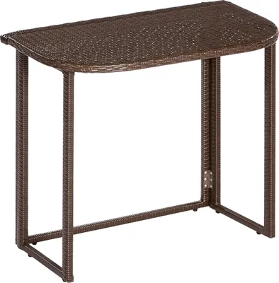 Produktbild von Merxx Klapptisch - Stahlgestell mit Kunststoffgeflecht braun - 28821-210