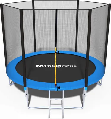 Obrázok produktu pre Trampolína - modrá - 252 cm - so sieťou a rebríkom - do 100 KG