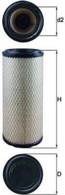 Obrázek produktu pro MAHLE LX 2959, vzduchový filtr