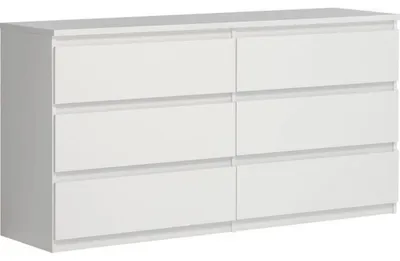 Image de CHELSEA Commode 6 tiroirs - blanc mat - 154 x 42,2 x 79,9 cm