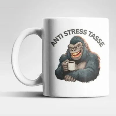 Produktbild von Anti Stress Gorilla Kaffeetasse Teetasse Tasse Geschenkidee 325 ml