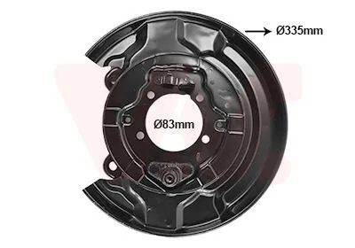 Produktbild von VAN WEZEL Spritzblech Bremsscheibe für TOYOTA PREVIA (MCR3, ACR3, CLR3) Hinten Links 5308373 Ankerblech