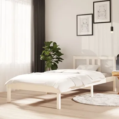 Produktbild von "2026 Promotion" Massivholzbett Schlafzimmer - Weiß - 90x200 cm - Polsterbett CC27901