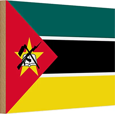 Produktbild von Holzschild Flagge Mosambik 30x20cm Flag of Mozambique