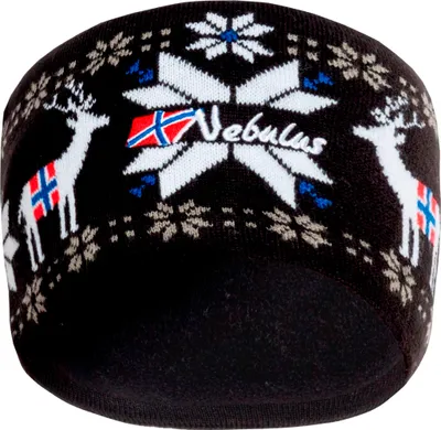 Zdjęcie produktu dla Opaska norweska Nebulus FRIDAY, stylowa opaska na głowę, ciepła i przytulna, P6131 - Uni , czarna, rozmiar uniwersalny