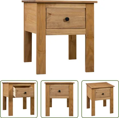 Produktbild von The Living Store Nachttisch 46x40x57 cm Kiefernholz Panama
