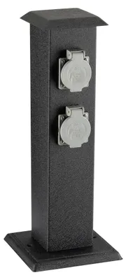 Produktbild von 4-fach Außensteckdose Steckdosensäule Energiesäule Metall Outdoor Garten Außen IP44