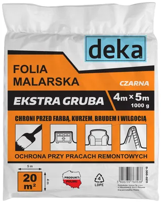 Produktbild von EXTRA DICKE SCHWARZE MALERFOLIE 4 x 5 m, 1000 g – D-300-0211