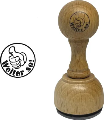 Produktbild von Weiter so! Daumen hoch Holzstempel