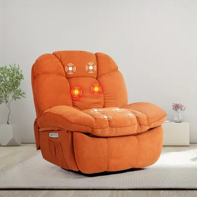 Image de Fauteuil massant - Fauteuil relax - Fauteuil électrique - Fauteuil pivotant - Fauteuil de relaxation - Avec fonction de massage et de chauffage
