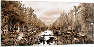Produktbild von Bilder auf glas - Kanal Fahrräder Amsterdam Zentrum - 120x50cm - Glasbilder - Wandbilder - Kunstdruck - Wanddekoration aus Glas - Glas Bilder - Wandbild auf Glas - GAB120x50-2971