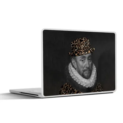 Produktbild von MuchoWow® Laptop Aufkleber Sticker Cover Wilhelm von Oranien - Pantherdruck - Kunst 32.5x23.5 cm - Sticker für Laptop - Selbstklebend