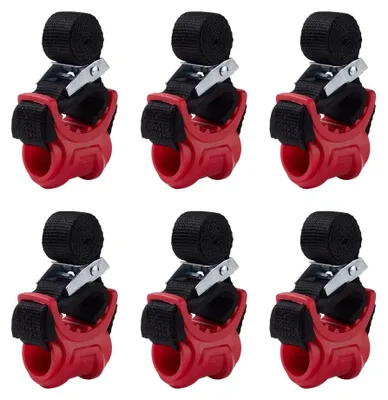 Immagine prodotto di Portabici da 6 pezzi, con ganci di ricambio e cinghie di fissaggio, accessori