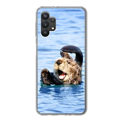 Produktbild von MuchoWow® Handyhülle Schutzhülle Hülle für Samsung Galaxy A32 5G Seeotter - Lustig - Wasser - Kinder - Jungen - Mädchen - Kind Silikon Softcase Handy Hülle - Softcase