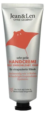 Produktbild von Jean & Len Sehr geile Handcreme, Creme, Unisex, Jeder Hauttyp, Feuchtigkeitsspendend, Feuchtigkeitsspendend, 75 ml, 75 g