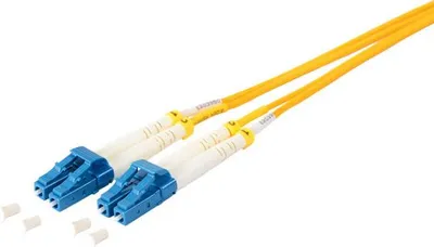 Productafbeelding van Dubbelgeëindig patchkabel LC/LC, 9/125µ, OS1/OS2, geel, 20 meter