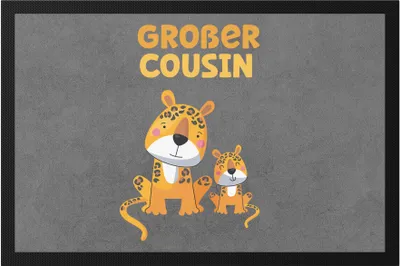 Produktbild von Großer Cousin Fußmatte Löwen Cousin Familien Family Love Liebe Geborgenheit Beschützer Cousins Zusammenhalt