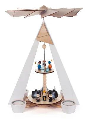 Produktbild von Pyramide Schneemann-Karussell, für Teelichte  BxHxT 265 x 285 x 265mm NEU