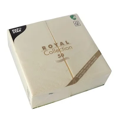 Produktbild von Servietten "ROYAL Collection" 1/8-Falz 40 cm x 40 cm champagner