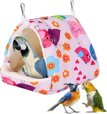 Productafbeelding van Warm Vogel Nest en Hangmat voor Kooi - Winterverblijf voor Parkieten en Kleine Vogels
